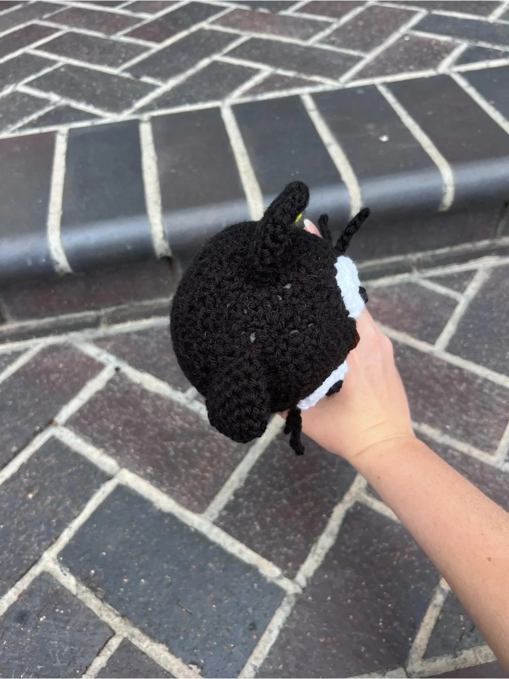 Hand Crocheted Felix the Stylish Black Cat Stuffed Animal Plushie!